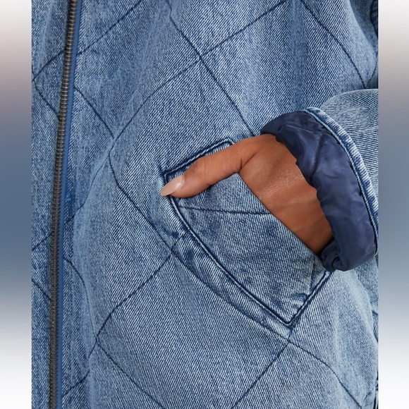 VICI Light Blue Quilted Jean Jacket - Picture 6 of 11